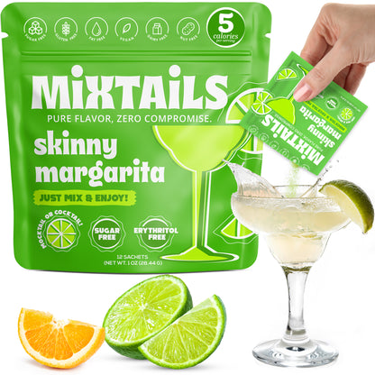 Mixtails Sugar Free Margarita Mix, Instant Skinny Margaritas (12 Pack)